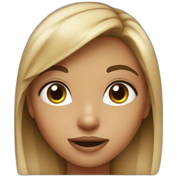 cute girl that looks relieve and hungry emoji