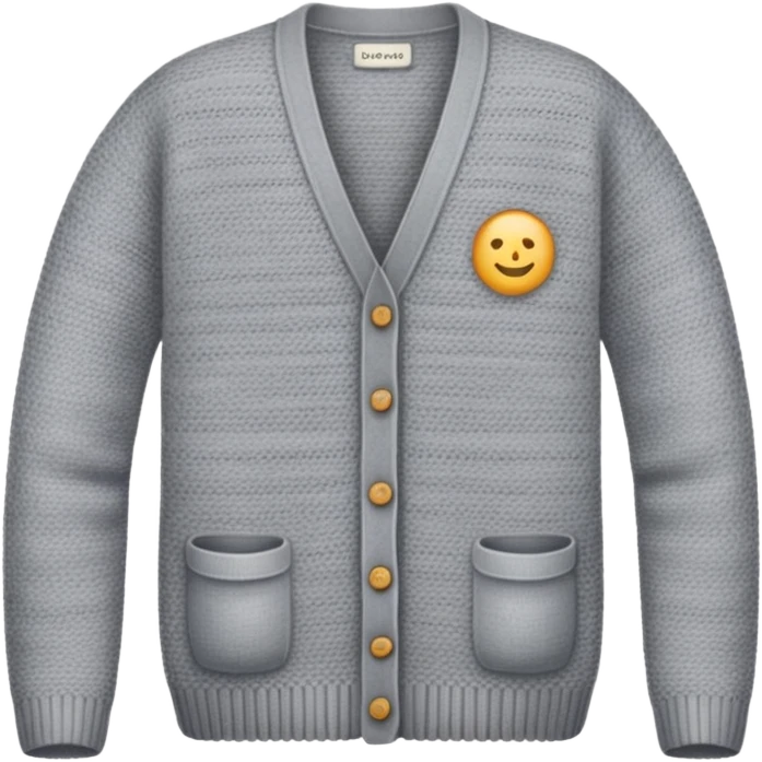gray knit cardigan emoji