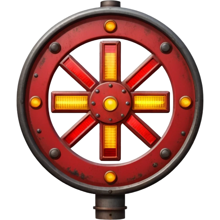 Railroad crossing light emoji