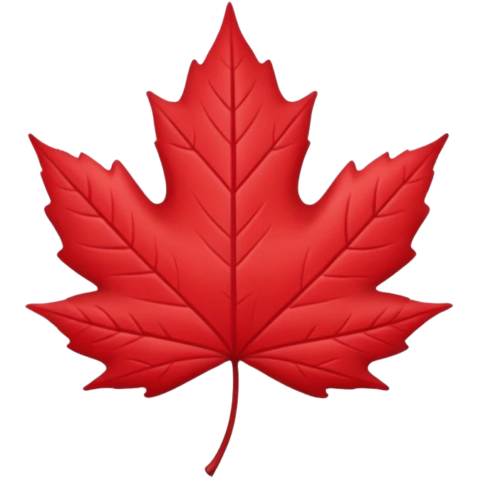 feuille d'érable, style Kawaii emoji