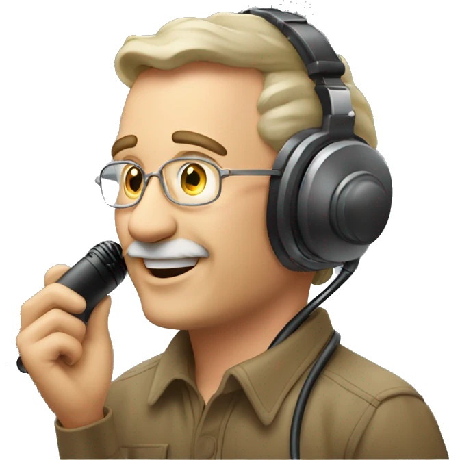 Man on a ham radio  emoji