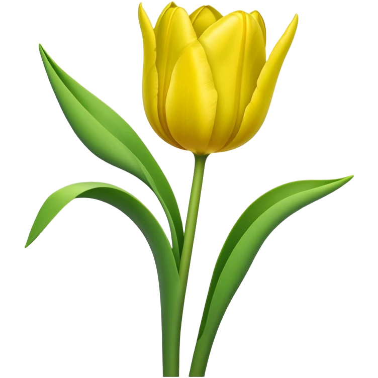 single Tulip Spring Green, straight stem emoji