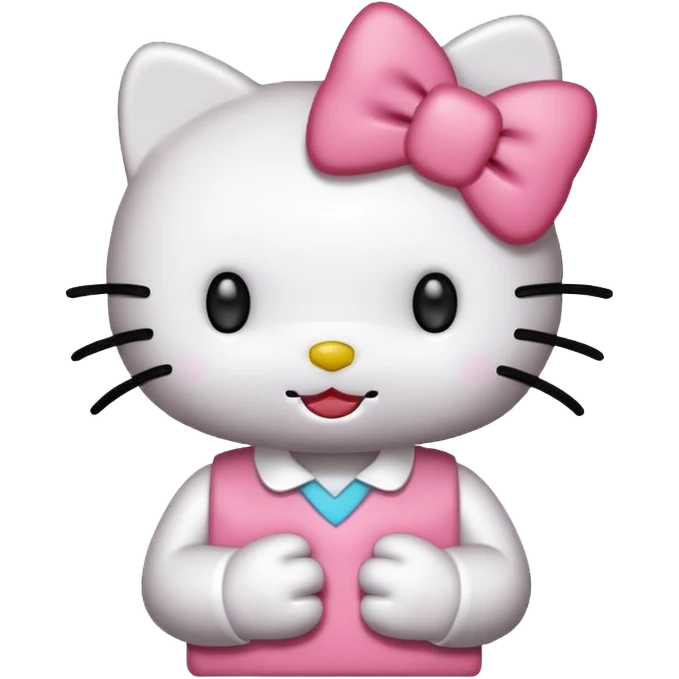 Hello kitty with a Noé emoji