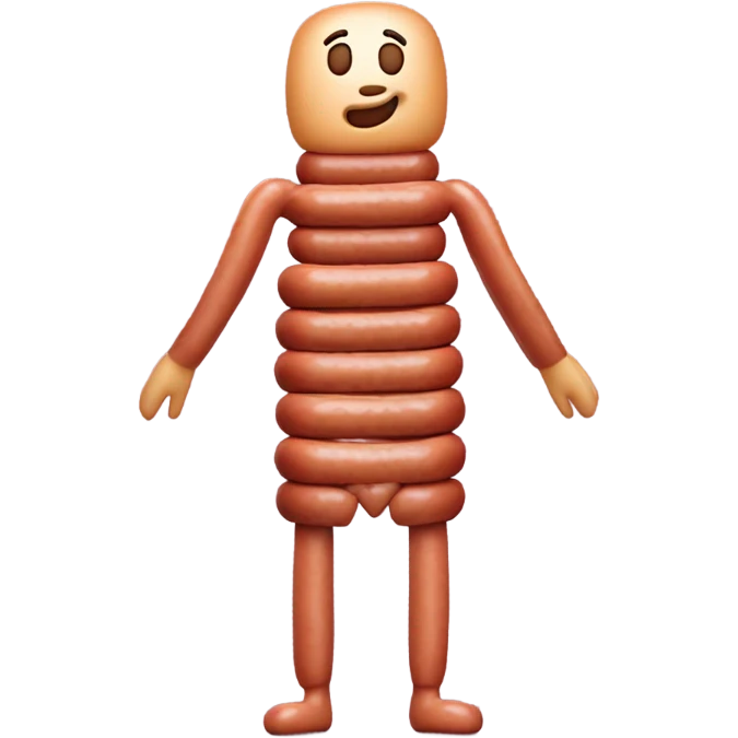 Sausage and love hearts man emoji