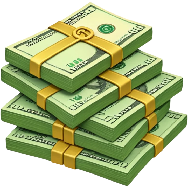 stash of dollars emoji