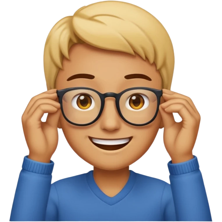 Make i. Emoji taking for his glasses like this  🤨 😎🤏 emoji