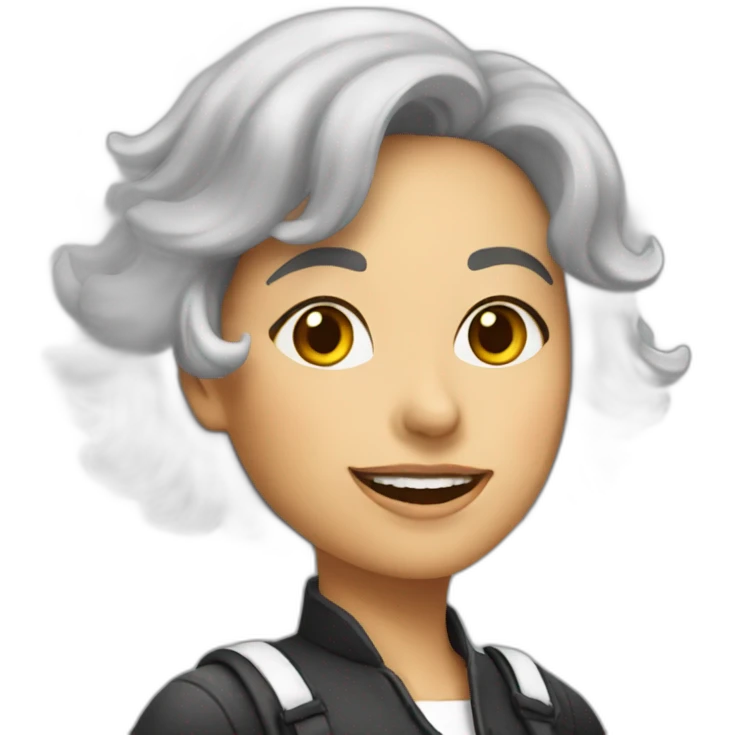 Une dame qui fait du roller emoji