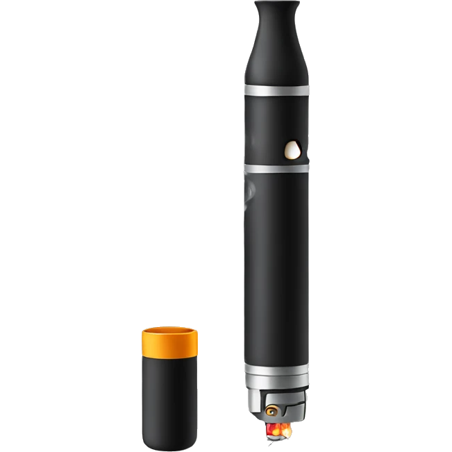 Black E-cigarettes with smoke emoji