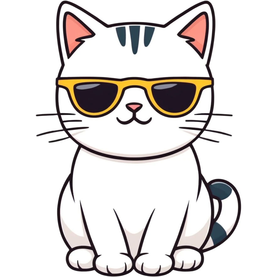 Cat with sunglasses emoji