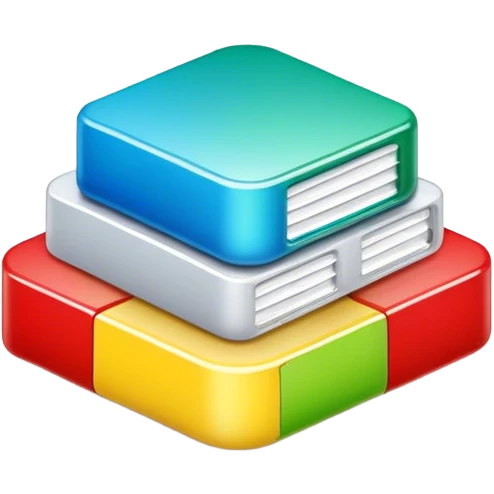 database 4 colors ios icon style emoji