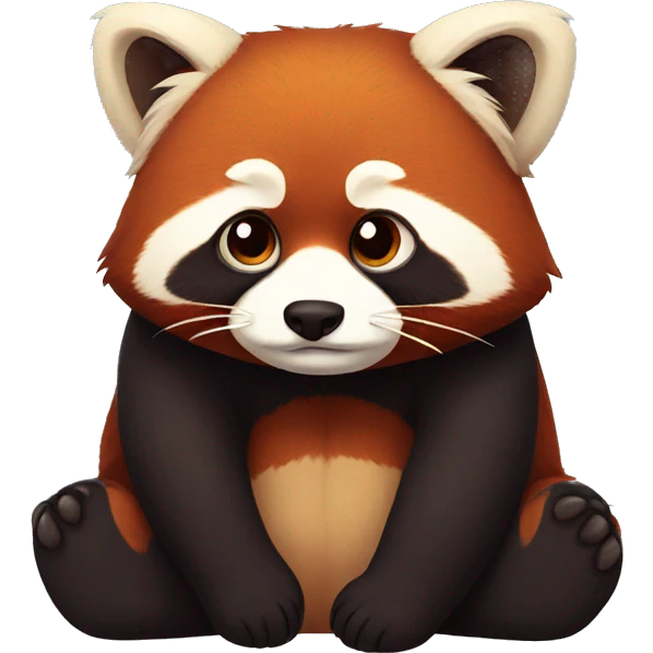 sad red panda emoji
