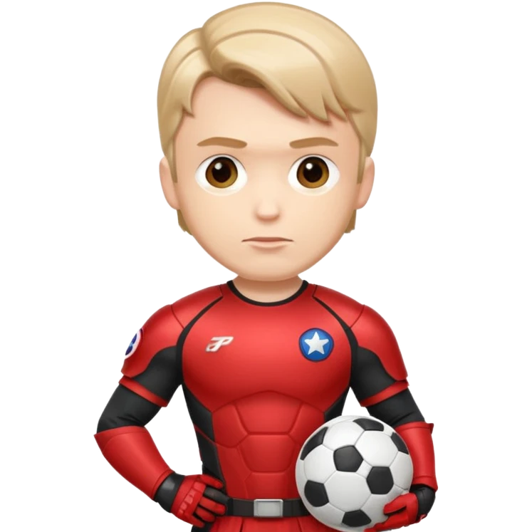 Capitan america con la corazza rossa e al posto dello scudo ha uno sudo della squadra ACMilan emoji