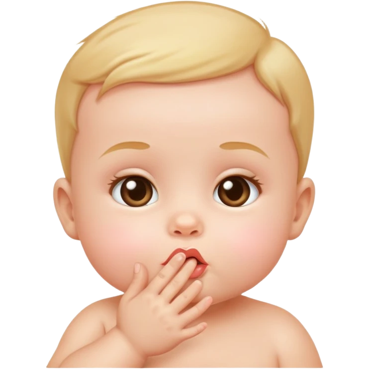 Baby blowing a kiss emoji