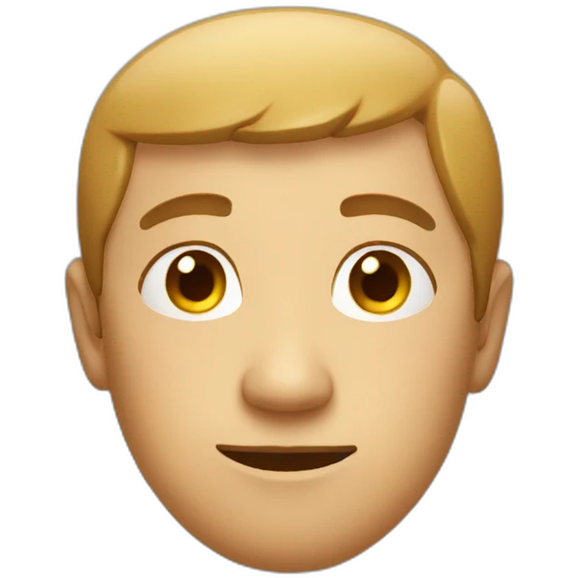 Round faced man emoji