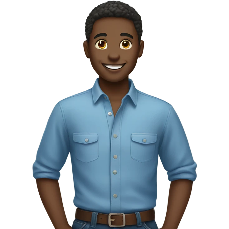 smiling boy in blue shirt emoji
