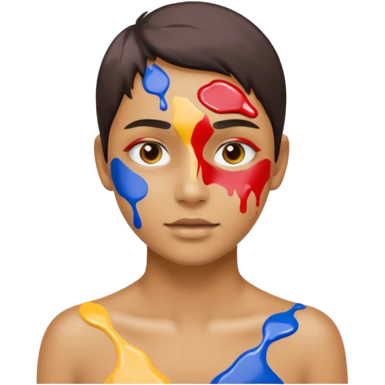 paint drop on face  body emoji
