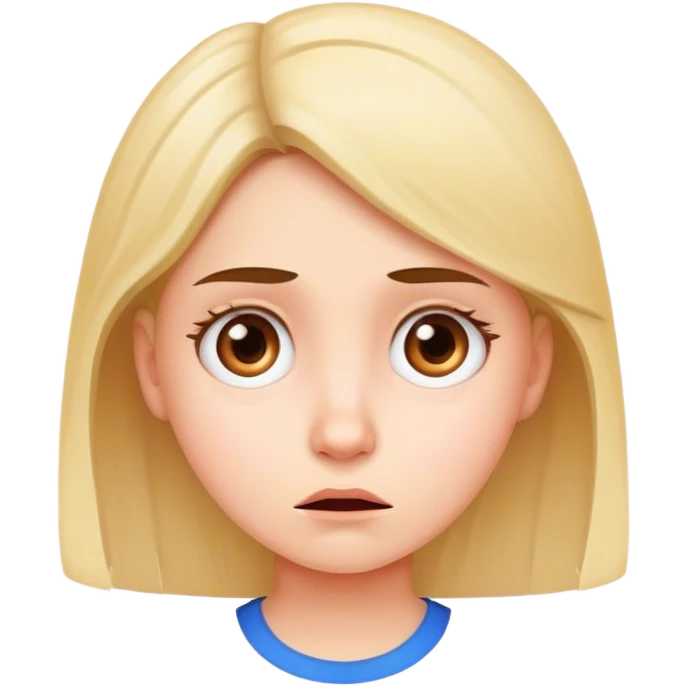 Girl with a confused face emoji