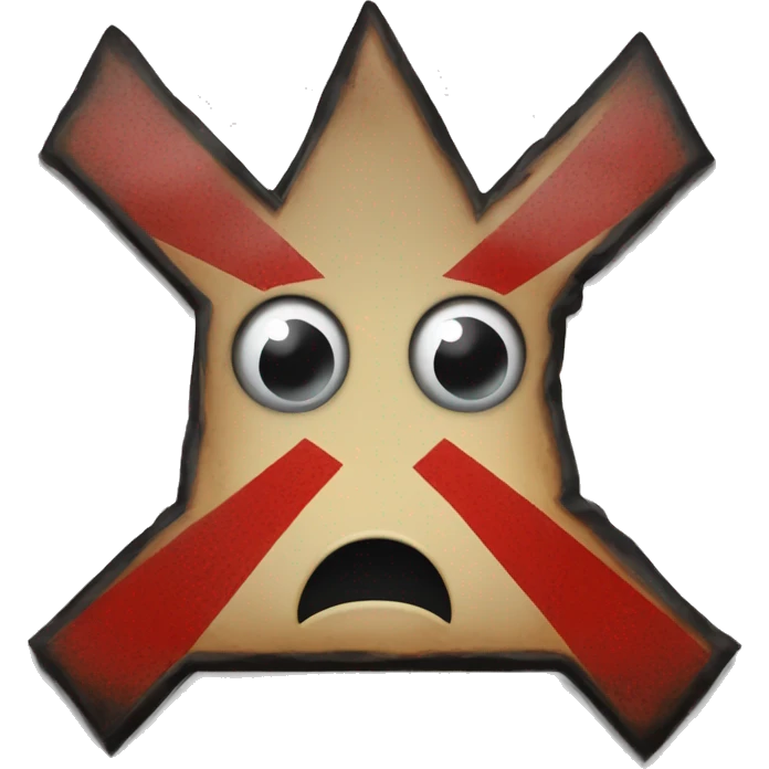 goofy danger warning sign monster emoji