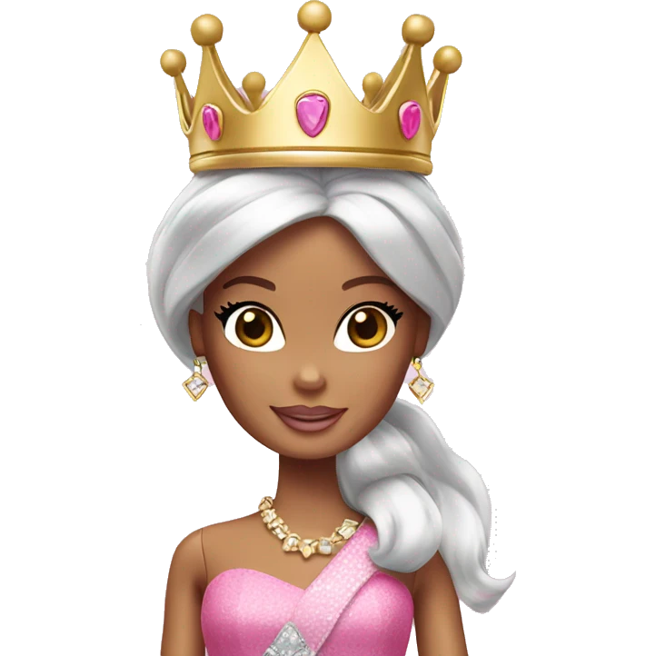 barbie with princess crown emoji