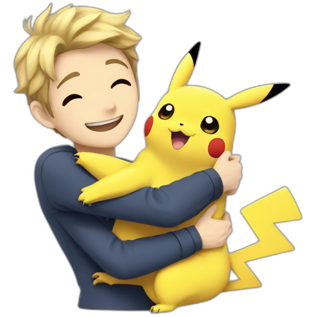 pierre niney hug pikachu emoji
