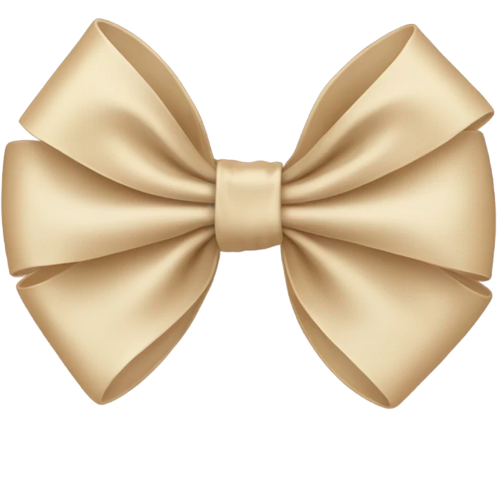 Beige bow emoji