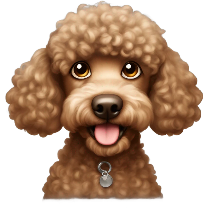 the cutest  brown poodle emoji