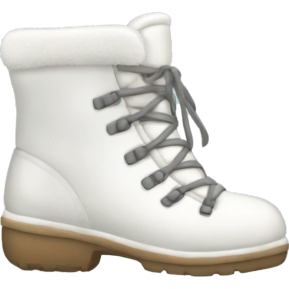 Shoes white moon Boots  emoji