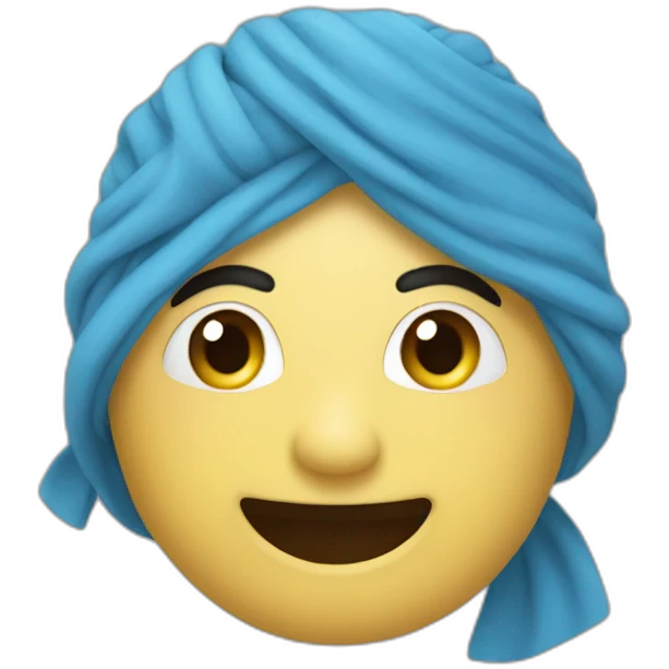 bufanda color azul emoji