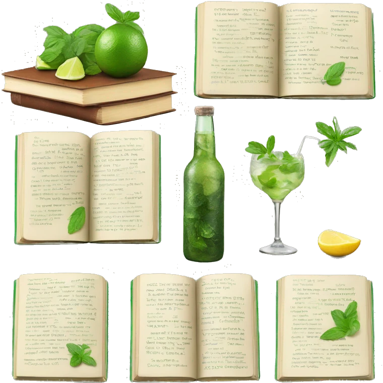 book summary with mojito emoji