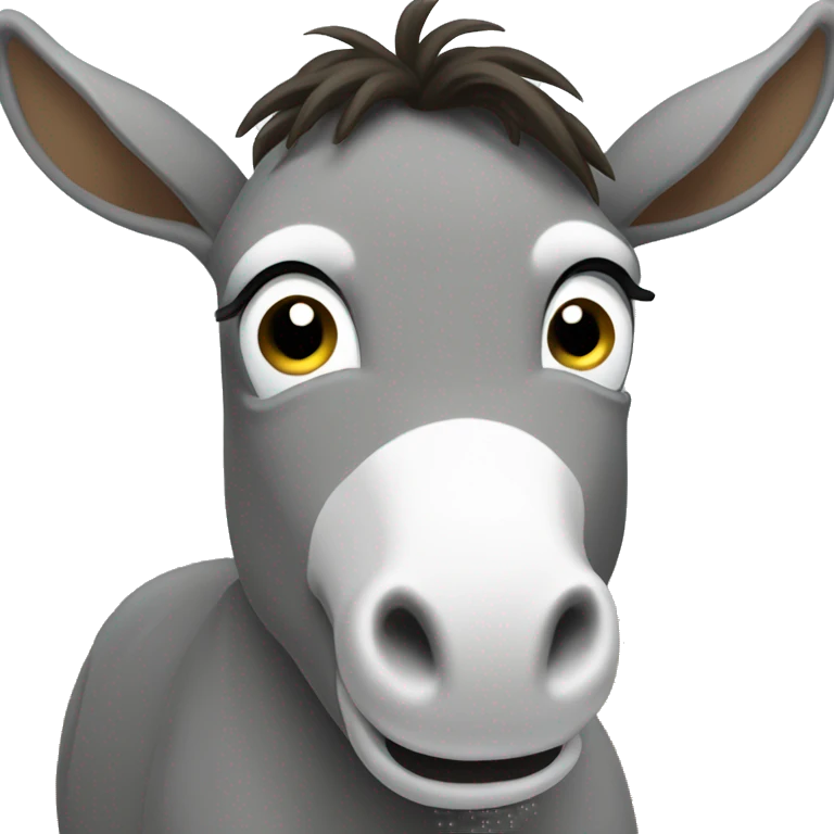 donkey braying with eyes closed emoji