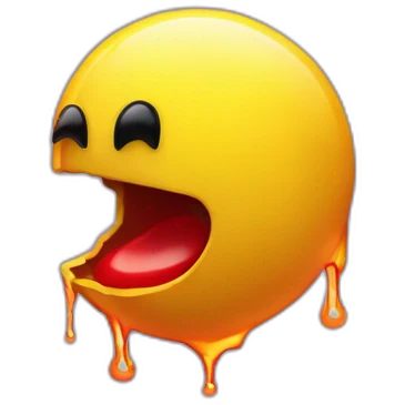 pacman melting emoji
