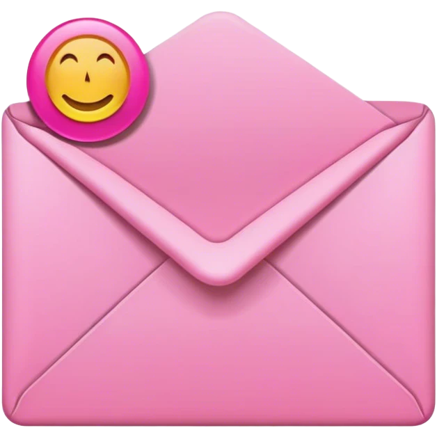 pink email envelope emoji