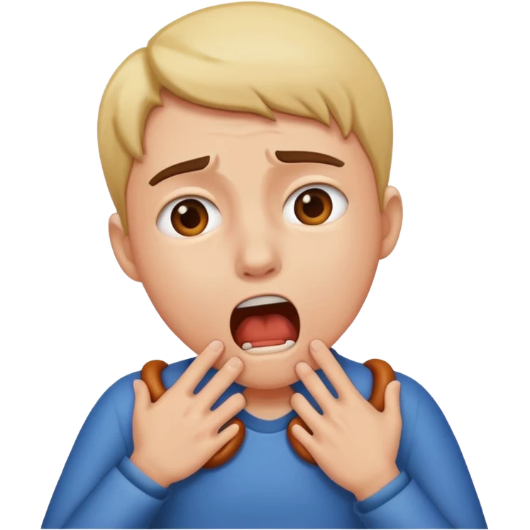 Personne entrain de s’étrangler  emoji