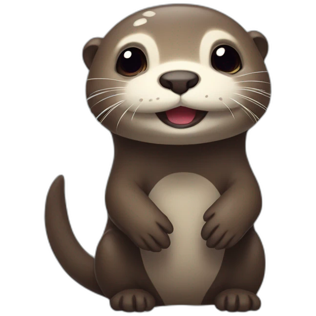 cute otter deguised as a wither emoji