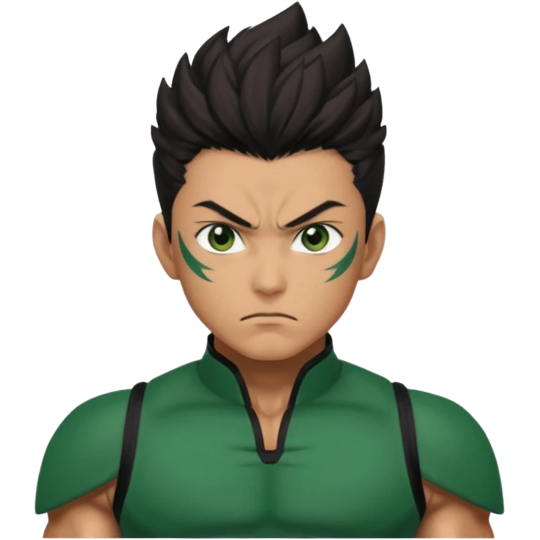 tanjiro squared jacked black with green emoji