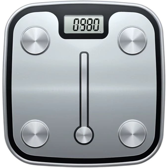 Digital weight scale with 0:00 on it emoji