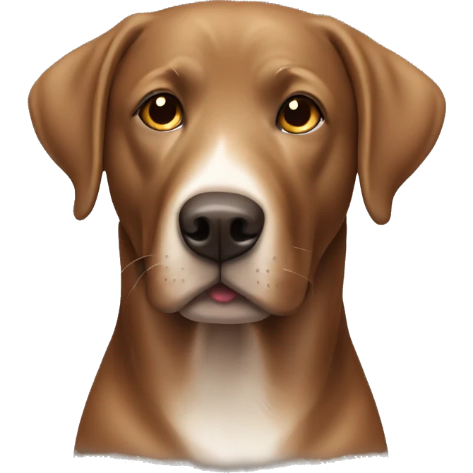 Brown Labrador with white patch  emoji