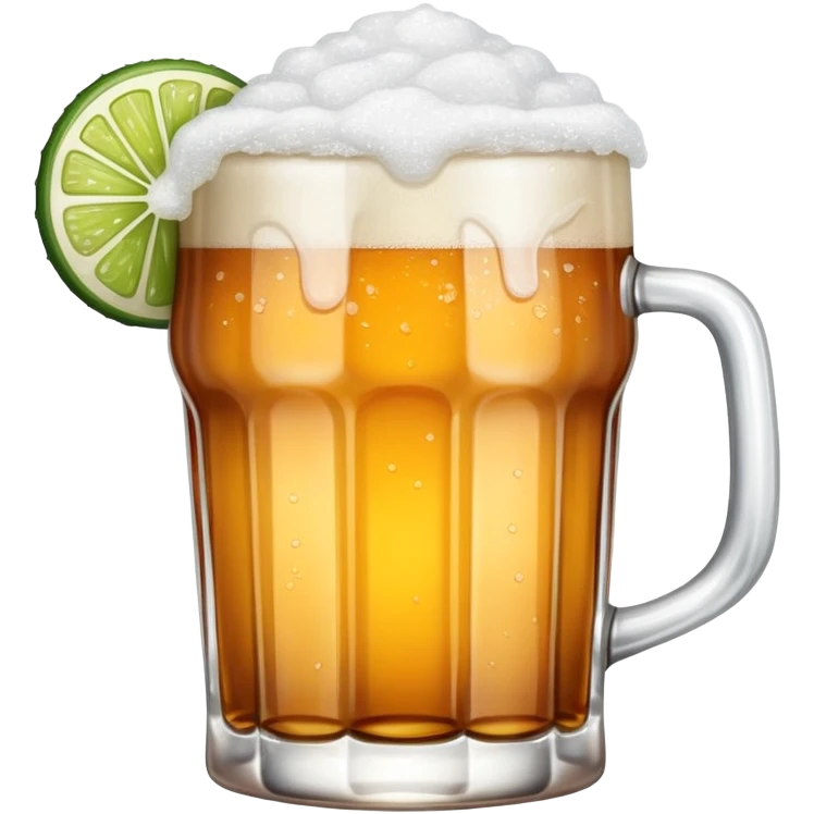 Mexican cerveza with salt rim emoji