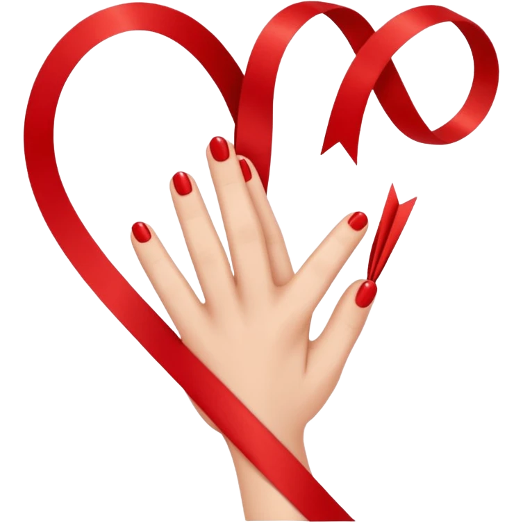 finger with ribbon emoji
