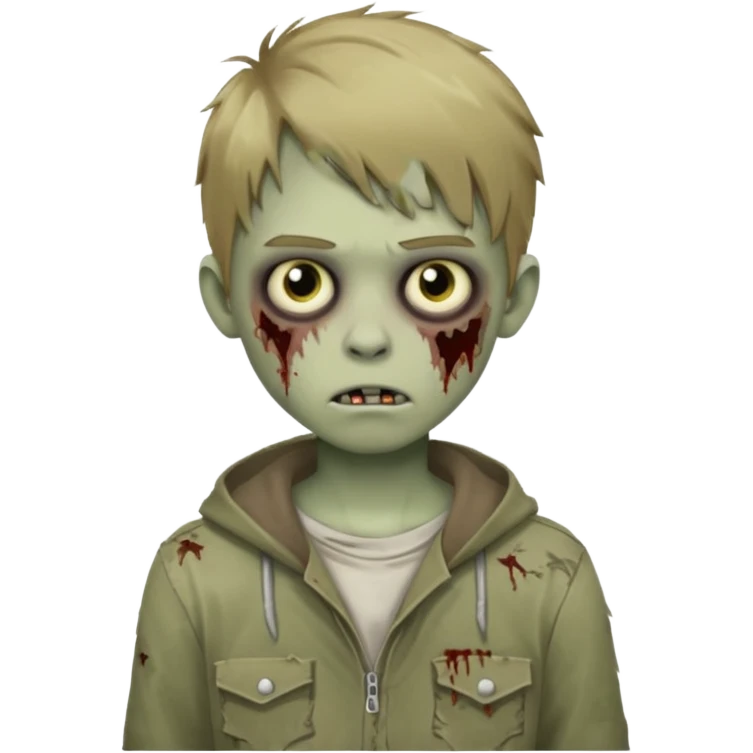 boy zombie teen with dark blonde hair emoji