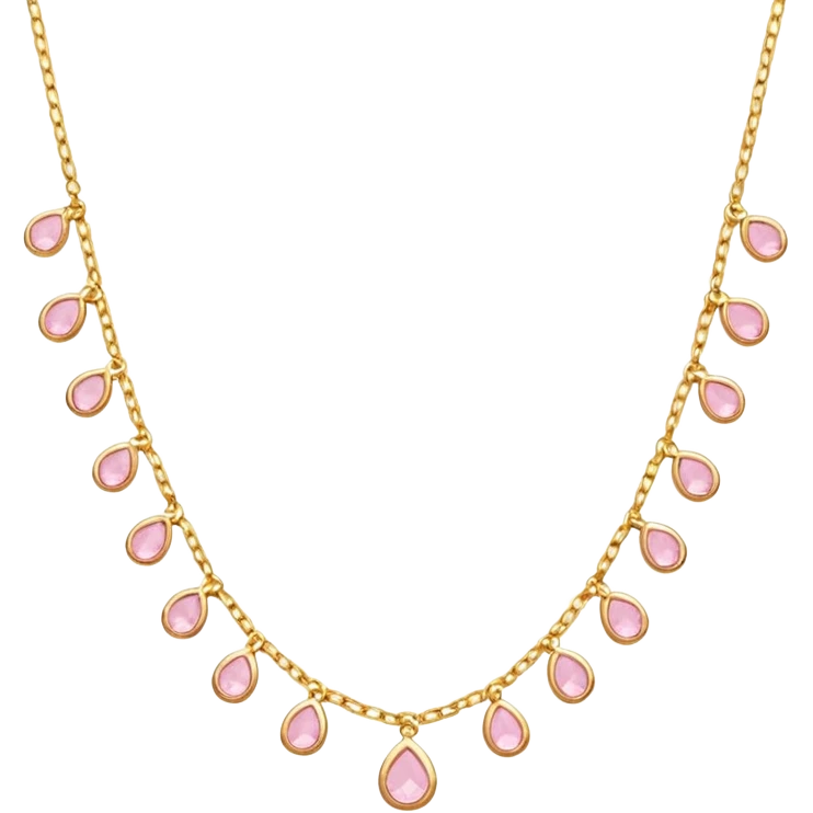 Gold and light pink necklace emoji