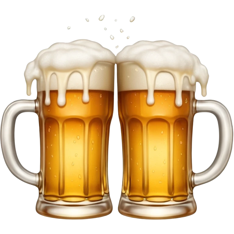beer mugs cheers no face emoji