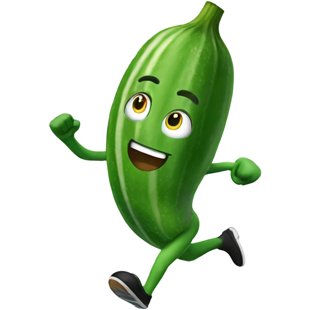 fit cucumber sprinting emoji