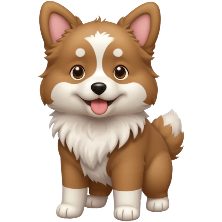 Cute dog full body with legs and all emoji