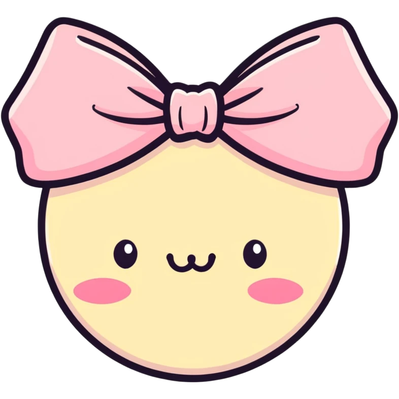 Pink bow emoji