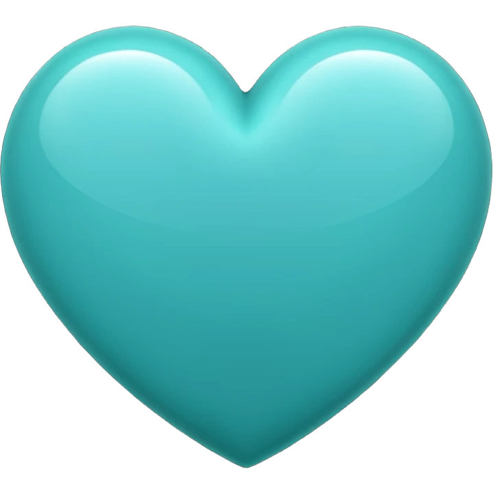 Teal heart emoji