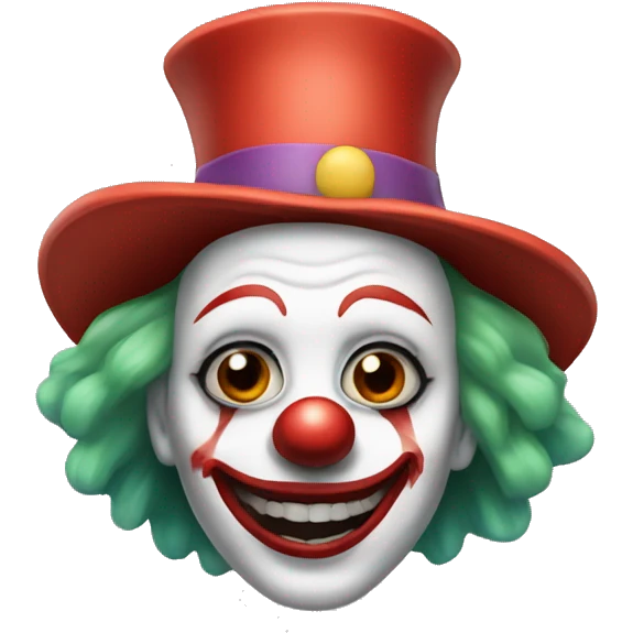 creepy clown remove makeup emoji