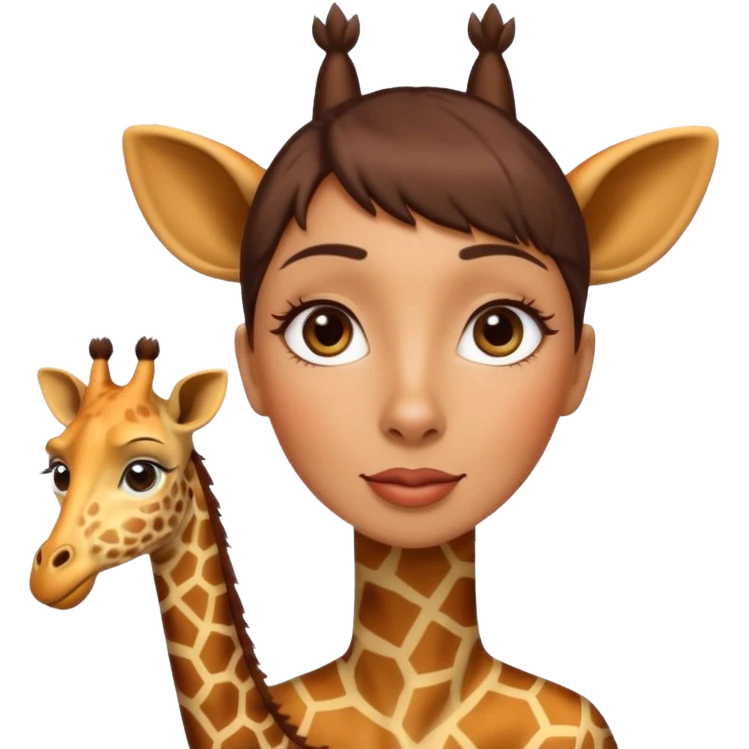 Woman with a neck like giraffe  emoji