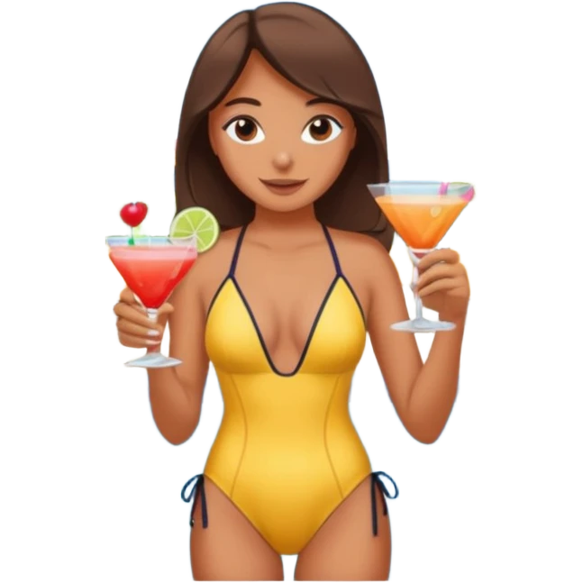 Pool party girl emoji