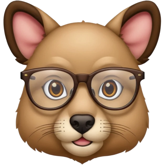 animal wtih glasses emoji